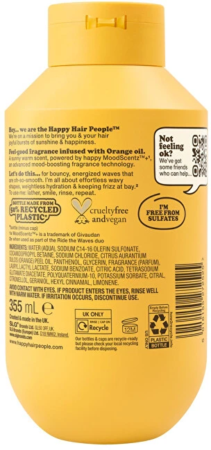 Happy Hair People Šampūnas banguotiems plaukams „Ride the Waves“ šampūnas 355 ml