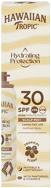 Hawaiian Tropic Apsauginis purškiklis SPF 30 Drėkinamasis galvos odos ir plaukų linijos purškiklis 60 ml