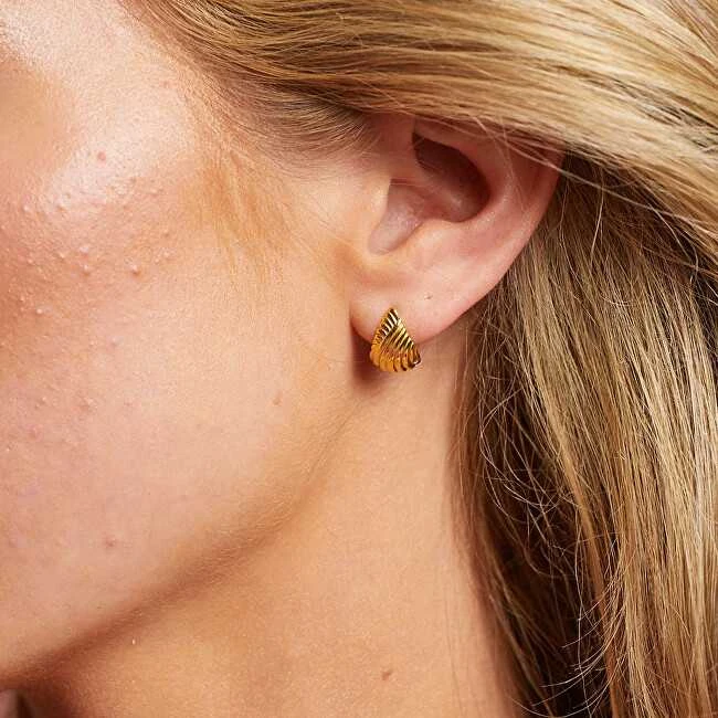 Hot Diamonds Elegantiški paauksuoti auskarai su deimantu Golden Edit Hope DE839