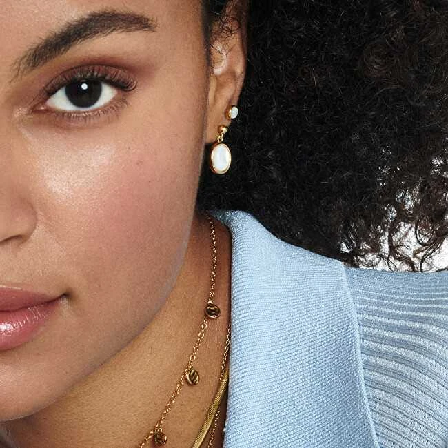 Hot Diamonds Jac Jossa Soul DE755 paauksuoti deimantų ir perlų auskarai