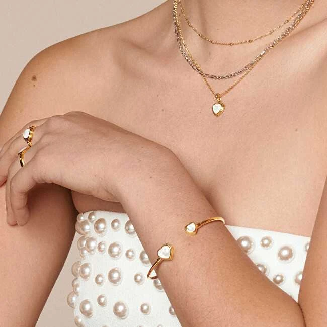 Hot Diamonds Jac Jossa Soul DP1000 subtilus deimantų ir perlų karoliai (grandinė, pakabukas)