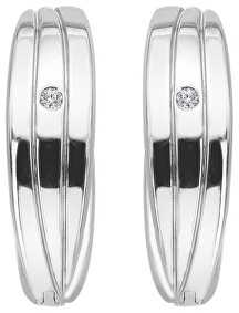Hot Diamonds Prabangūs sidabriniai auskarai su deimantais Trio DE840