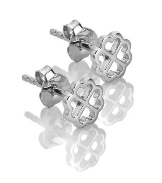 Hot Diamonds Sidabriniai auskarai Keturlapis dobilas Sidabrinis šnabždesys SWE010