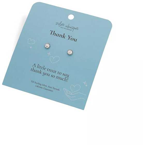 Hot Diamonds Sidabriniai auskarai „Thank You Sidabrinis Whisper“ SWE012