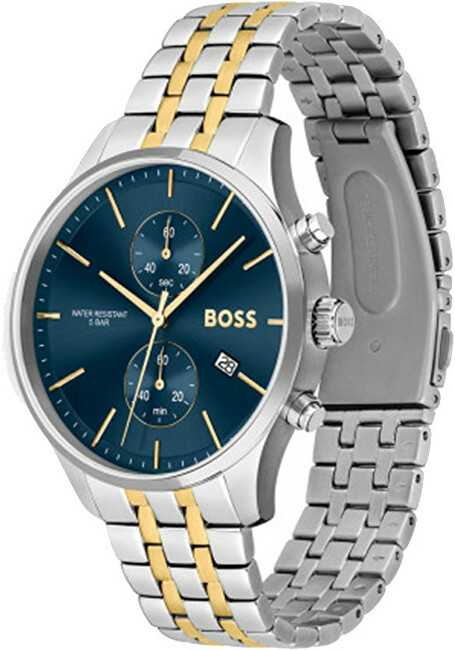 Laikrodis BOSS 1513976. Kvarcas, Spalva mėlyna. Žmogus.