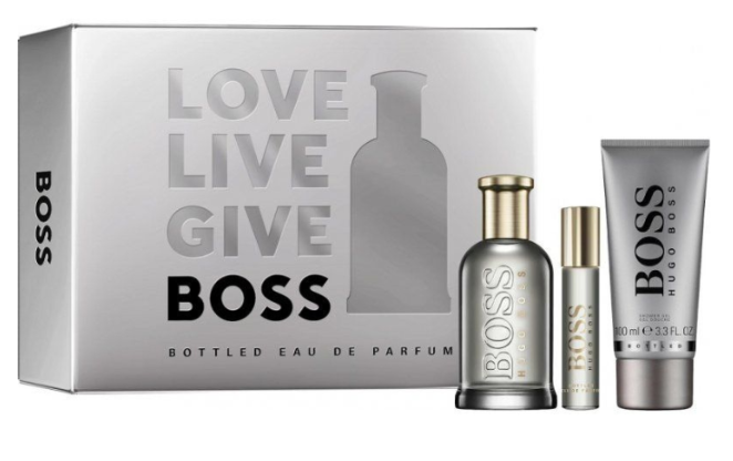 Hugo Boss BOSS Bottled rinkinys vyrams (EDP, 100 ml + EDP, 10 ml + dušo želė, 100 ml)