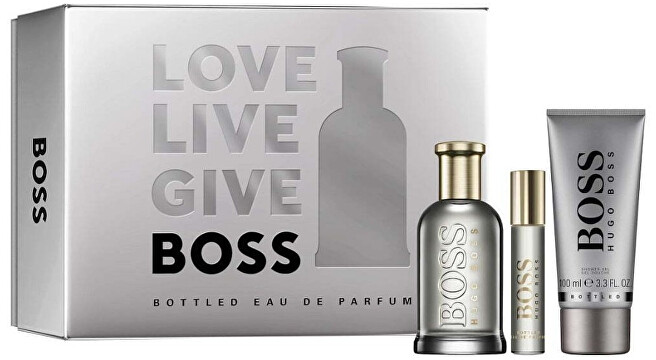 Hugo Boss BOSS Bottled rinkinys vyrams (EDP, 100 ml + EDP, 10 ml + dušo želė, 100 ml)