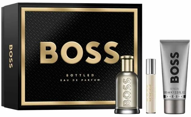 Hugo Boss BOSS Bottled rinkinys vyrams (EDP, 100 ml + EDP, 10 ml + dušo želė, 100 ml)