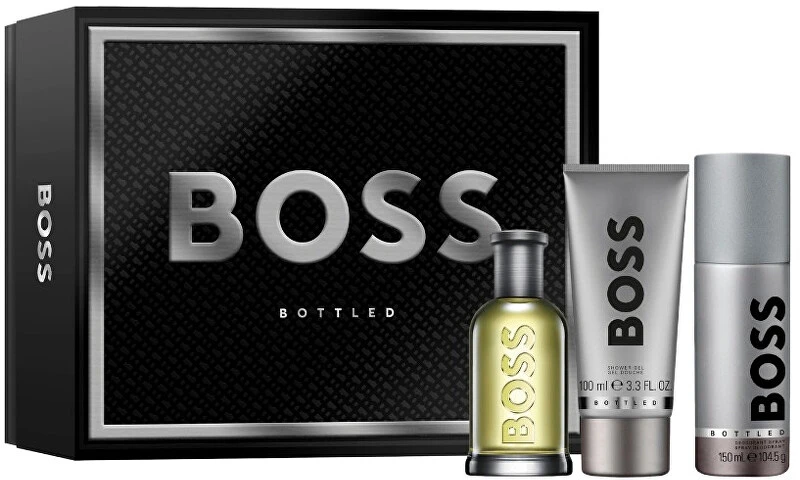 Hugo Boss "Boss No. 6 Bottled" - EDT 100 ml + dušo želė 100 ml + dezodorantas purškiklis 150 ml