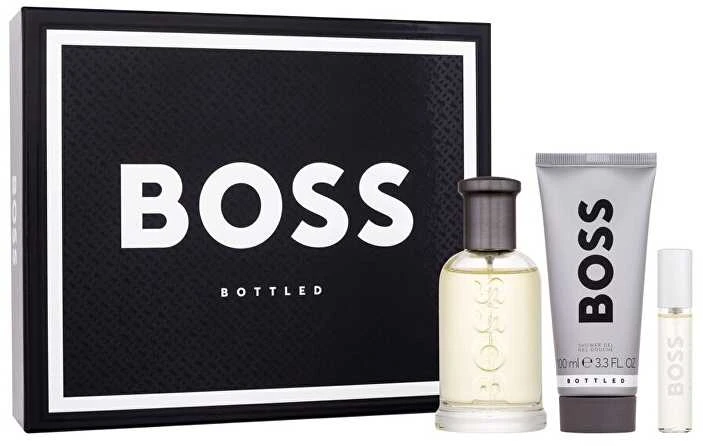 Hugo Boss BOSS Bottled rinkinys vyrams (EDT, 100 ml + EDT, 10 ml + dušo želė, 100 ml)