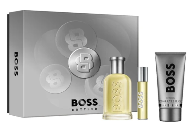 Hugo Boss BOSS Bottled rinkinys vyrams (EDT, 100 ml + EDT, 10 ml + dušo želė, 100 ml)