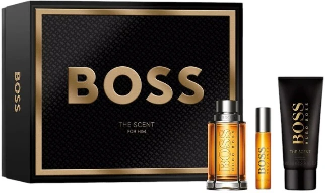 HUGO BOSS BOSS The Scent rinkinys vyrams (EDT, 100 ml + EDT, 10 ml + dušo želė, 100 ml)