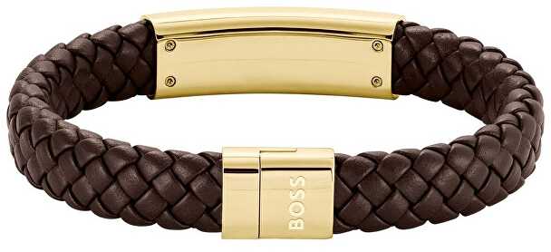 Hugo Boss Madinga vyriška odinė apyrankė Lander 1580746M