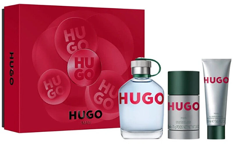 Hugo Boss HUGO Man rinkinys vyrams (EDT, 125 ml + dezodorantas, 75 ml + dušo gelis, 50 ml)