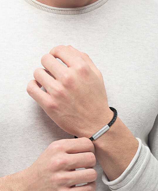 Hugo Boss megzta odinė apyrankė vyrams 1580152