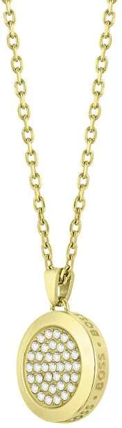 Hugo Boss Prabangus auksu dengtas papuošalų rinkinys Medallion 1570149 (vėrinys, auskarai)