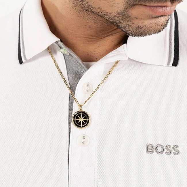 Hugo Boss Men's auksinis-plated pakabukas North 1580842