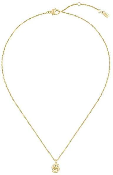 Hugo Boss Originalus moteriškas paauksuotas karoliai Double B 1580747