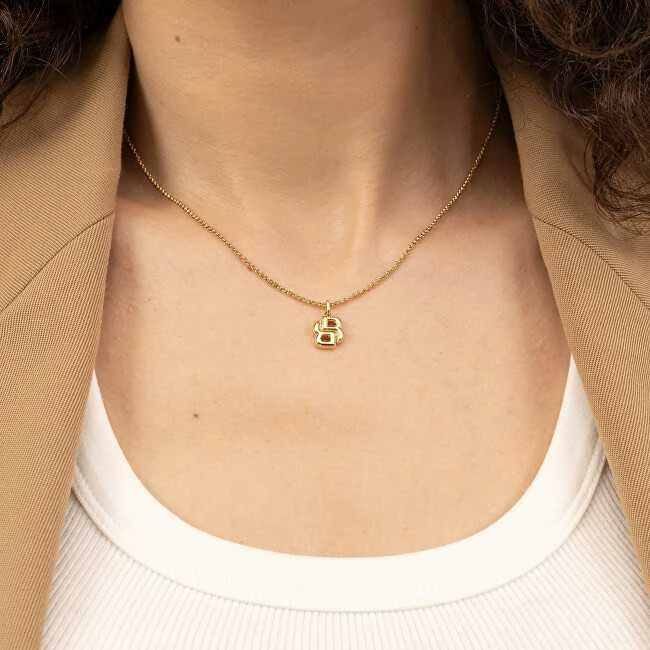 Hugo Boss Originalus moteriškas paauksuotas karoliai Double B 1580747