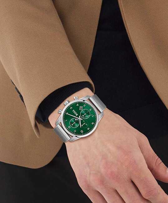 Hugo Boss Laikrodis BOSS 1513938. Kvarcas, Spalva žalia. Žmogus.