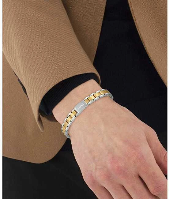 Hugo Boss Stilinga dvispalvė apyrankė vyrams Metal Links Essentials 1580195