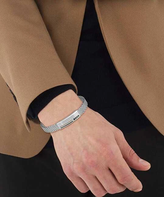 Hugo Boss Stilinga plieninė apyrankė tinklelis 1580611