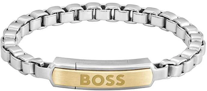 Hugo Boss Nesenstanti vyriška dvispalvė apyrankė iš Devono plieno 1580597