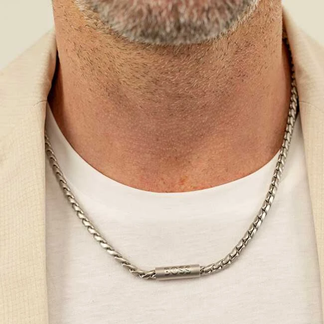 Hugo Boss Nesenstantis plieno karoliai vyrams Doran 1580693