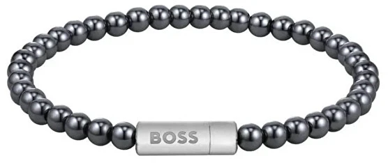 Hugo Boss Vyriška apyrankė su karoliukais ir hematitu 1580790