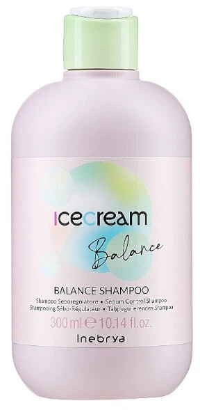 Inebrya Ice Kreminis Balance Šampūnas šampūnas riebiems plaukams, 1000 ml