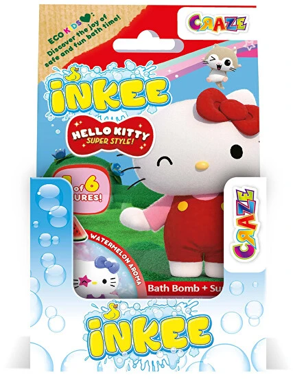 INKEE Hello Kitty Bath Bomb - Koupelová bomba s překvapením 80.0g