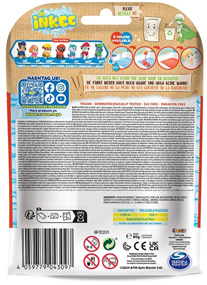 Inkee Paw Patrol staigmena – vonios bomba 80 g