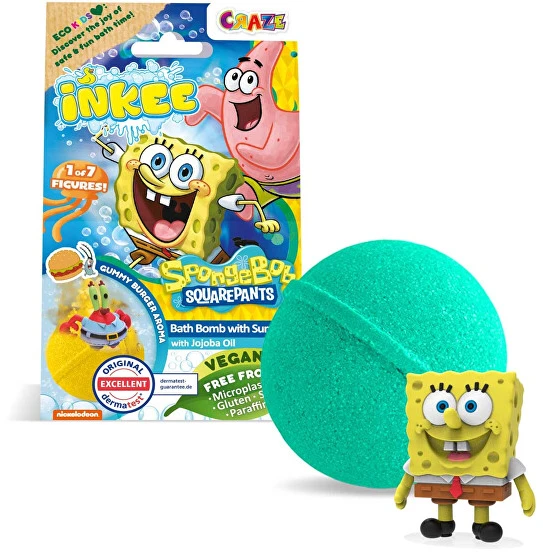 Inkee SpongeBob staigmena vonios bomba 80 g