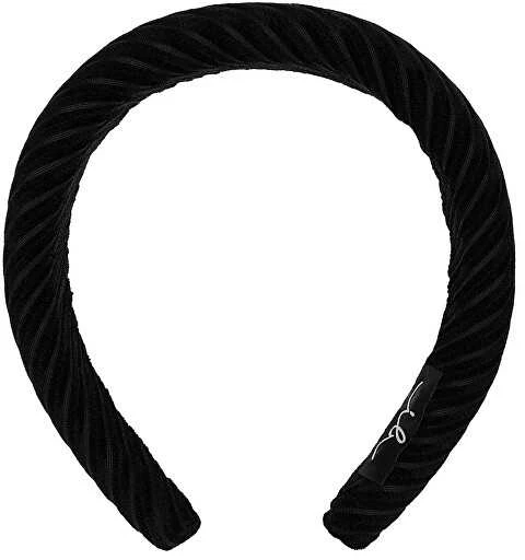Invisibobble Hairhalo juodas velvetinis lankelis