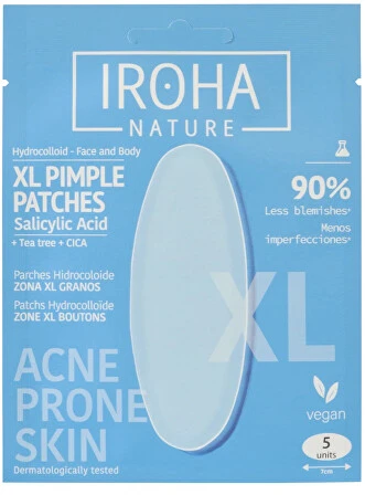 Iroha ACNE PRONE SKIN hidrokoloidinės pleistrys XL 5 vnt.