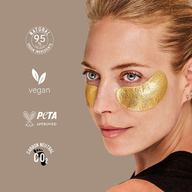 Stangrinamoji paakių kaukė Iroha Nature Gold Anti-age, folijinė, su 24K auksu ir kolagenu, 2 vnt.