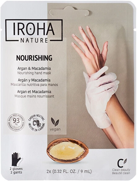 Profesionali kaukė rankoms Iroha Professional Xtra Soft Dry Hands Argan Hand & Nails Gloves, su argano aliejumi, 1 pora