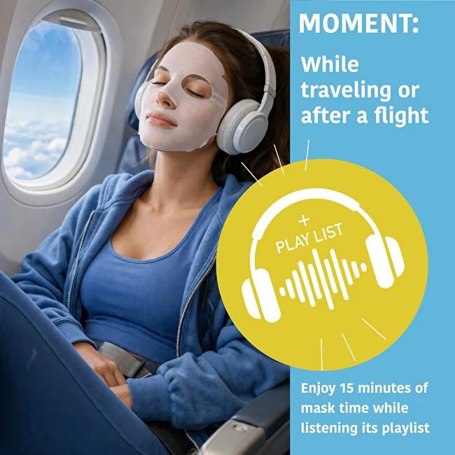 „Iroha Nature Jet Lag Recovery“ tušo kaukė veidui (1 vnt.)