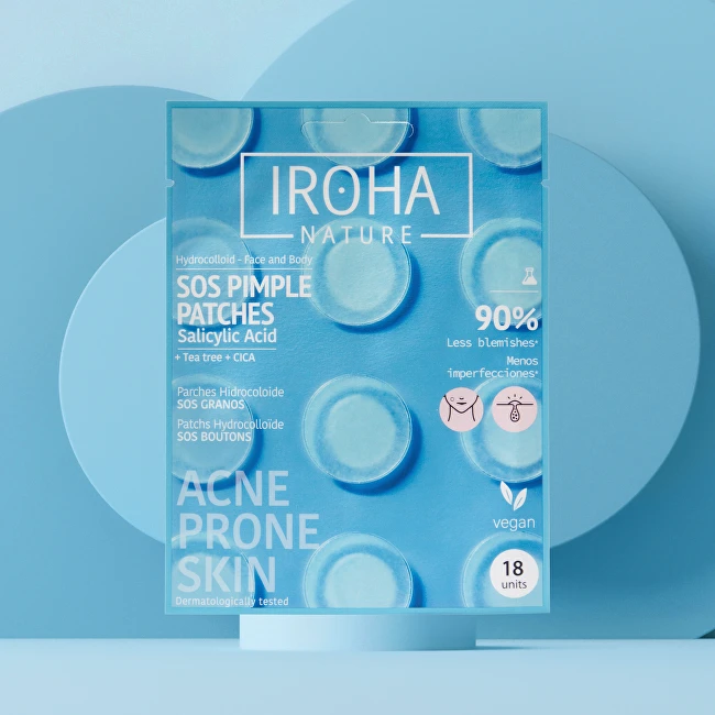 Iroha Nature Hydrocolloide Face & Body SOS Pimple Patches hidrokoloidiniai pleistrai nuo spuogų su salicilio rūgštimi, 1 vnt.