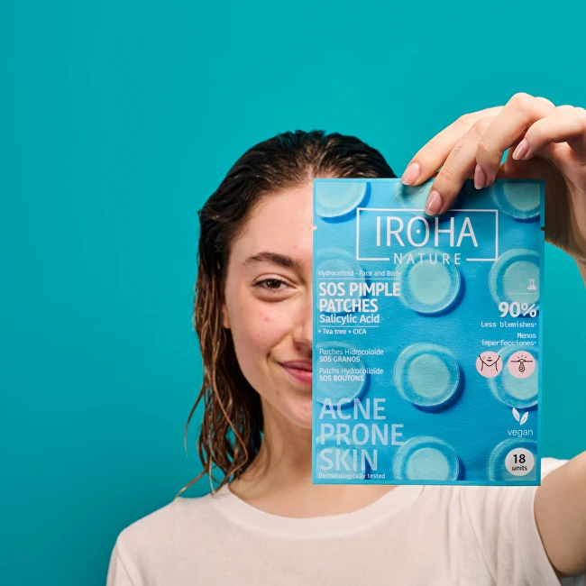 Iroha Nature Hydrocolloide Face & Body SOS Pimple Patches hidrokoloidiniai pleistrai nuo spuogų su salicilio rūgštimi, 1 vnt.