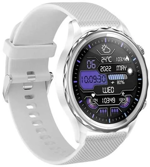 Išmanusis laikrodis Smart watch Carneo Queen HR+ sidabrinis