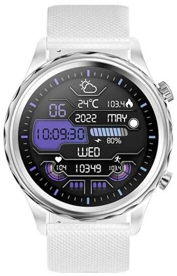 Išmanusis laikrodis Smart watch Carneo Queen HR+ sidabrinis