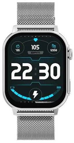 Išmanusis laikrodis Carneo Zephyr ULTRA HR+ smart watch sidabrinis SET