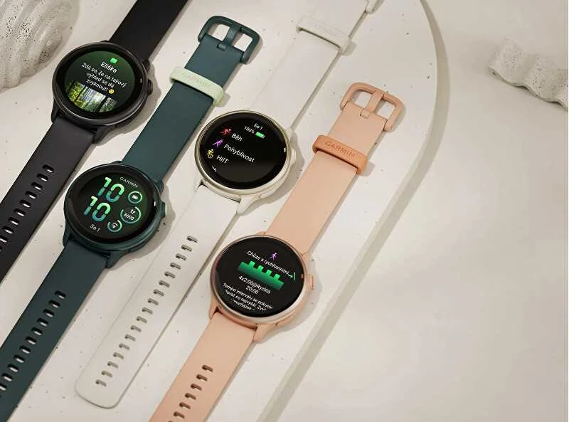 Išmanusis laikrodis Garmin vívoactive® 6, Pilkšvos aukso spalvos su kreminės spalvos dirželiu