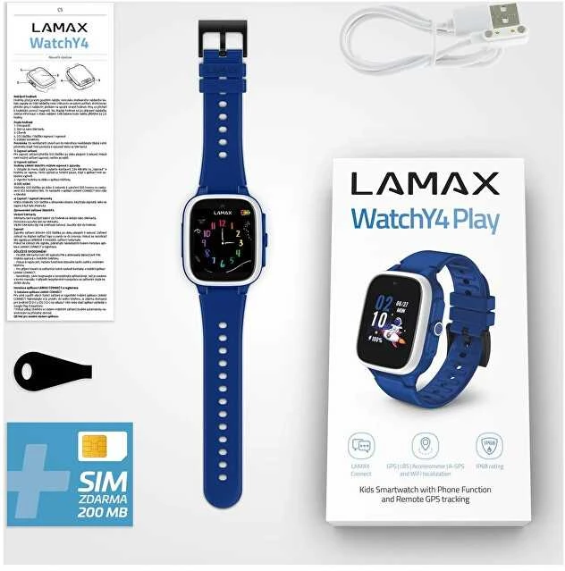 Išmanusis laikrodis LAMAX WatchY4 Play mėlynas