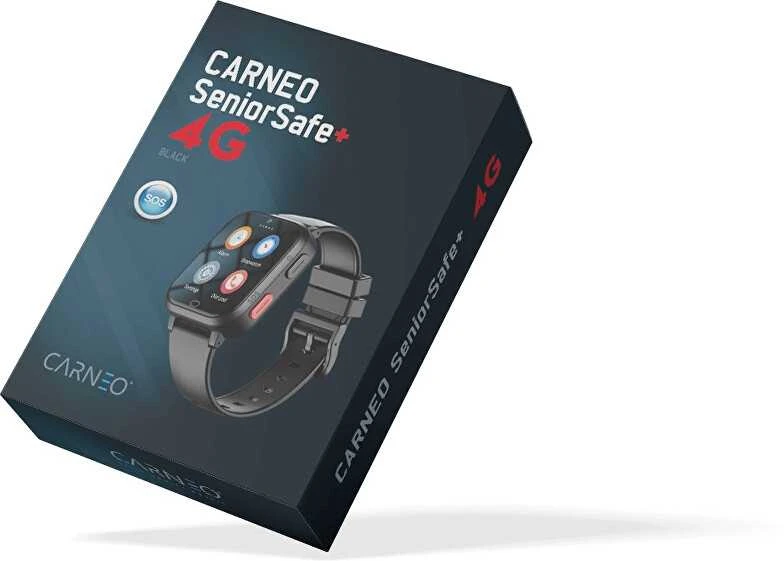 Išmanusis laikrodis senjorams Carneo SeniorSafe 4G + GPS, Juodos spalvos