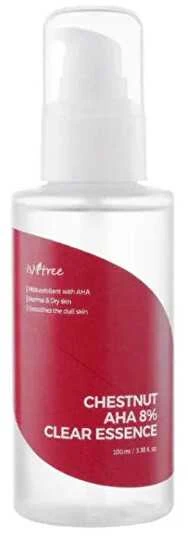 Isntree Chestnut AHA 8% Clear Essence šveičiamoji veido esencija, 100 ml