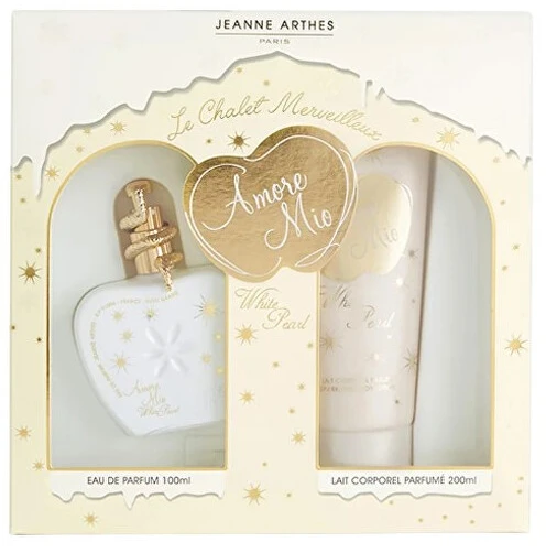 Jeanne Arthes Amore Mio Baltas Pearl rinkinys moterims (EDP 100ml, lotion 200ml)