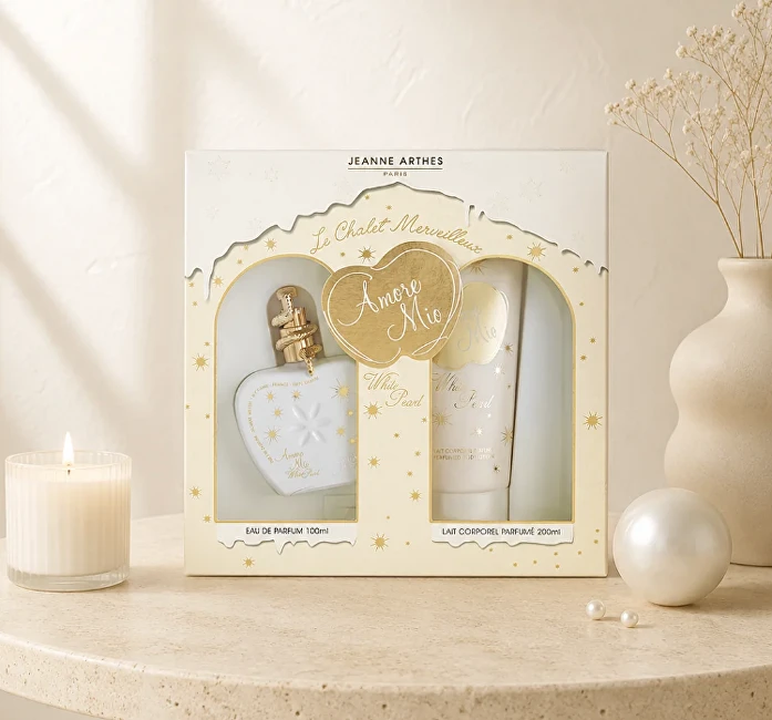 Jeanne Arthes Amore Mio Baltas Pearl rinkinys moterims (EDP 100ml, lotion 200ml)