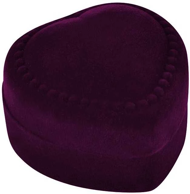 Jk Box Violetinė dovanų dėžutė auskarams arba žiedui Heart F-75/A10